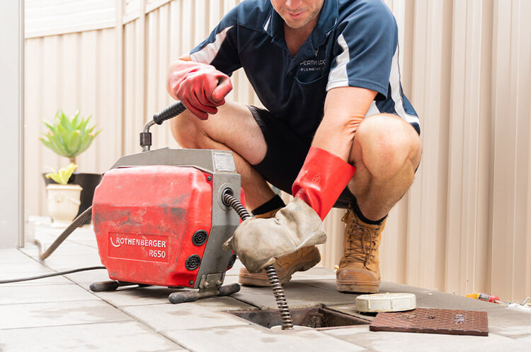 Unblocked clogged drain