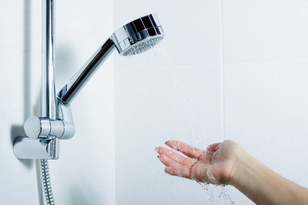 Bathroom shower.